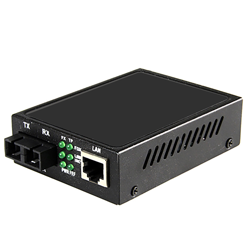 10/100/1000Base-TX to 100Base-LX Dual fiber 1550nm 40km Fiber Optic Media Converter